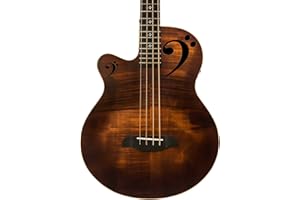 Sawtooth Rudy Sarzo Signature Left-Handed Acoustic-Electric Bass Guitar, Includes Padded Gig Bag
