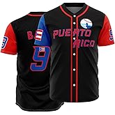 Men's #9 Puerto Rico World Game Classic Baseball Jersey Shirts Stitched