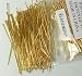 144 Head Pins .029dia X 2.25 Inch Gold Plating Over Brass Standard 21 Gauge Wire Beadsmith Headpins