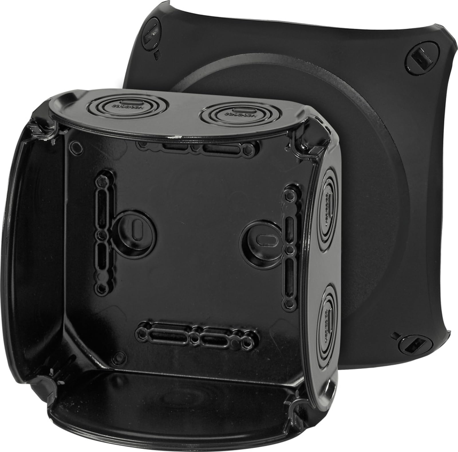 Hensel KF 0600 B Cable Junction Box to 6 without Clamp Black ENYCASE Socket, Housing for Mounting on the Wall/Ceiling 4012591121800 Grey
