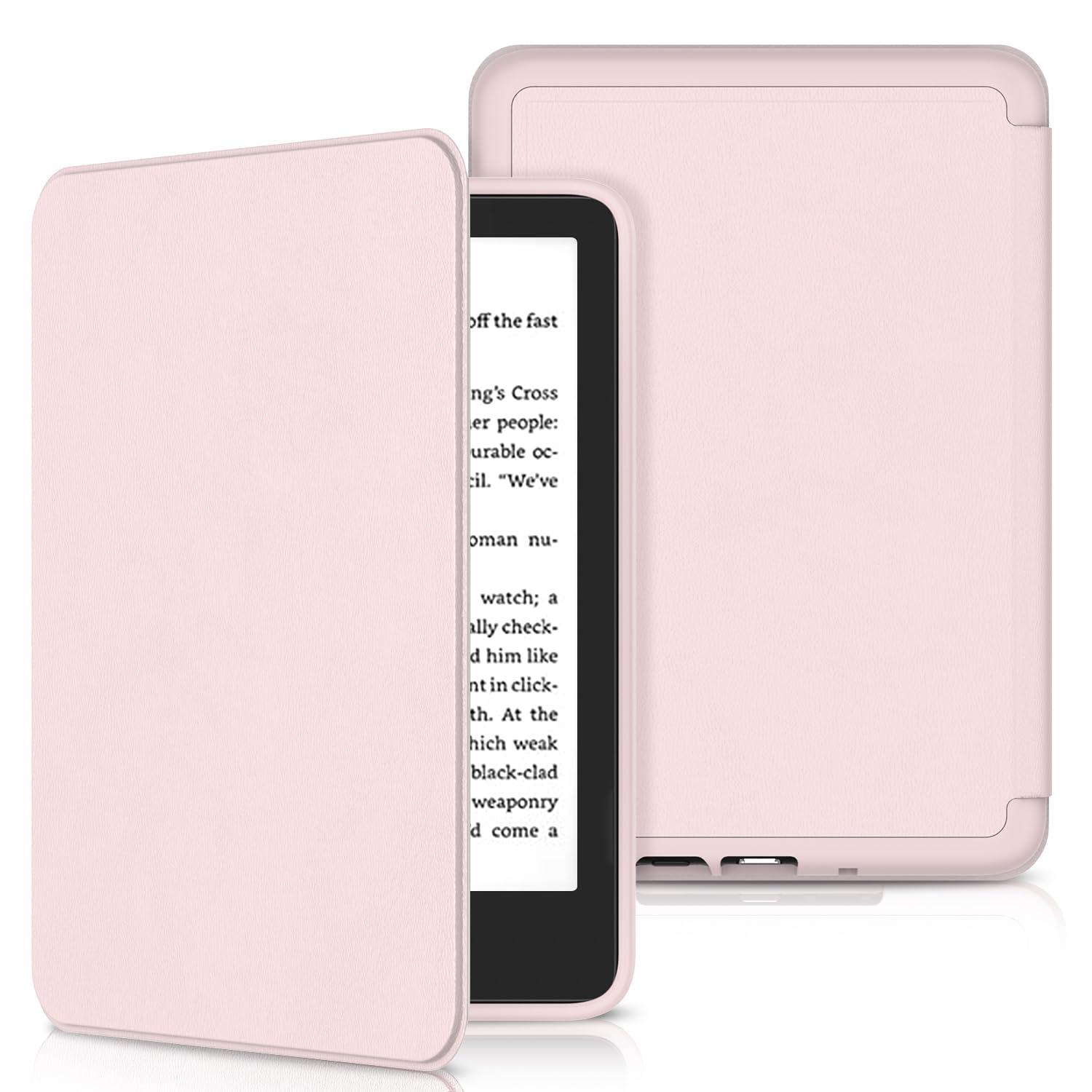 Case for All-New 6 inch Kindle (11th Generation, 2024/2022 Release), Sanyetral Slim PU Leather Cover with Magnetic TPU Back and Auto Sleep/Wake, Not for TCL Remarkable Kobo -Light Pink