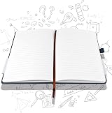 Lefute A5 Notebook PU Leather Journal 200 Pages 80gsm Blue Office School view 4