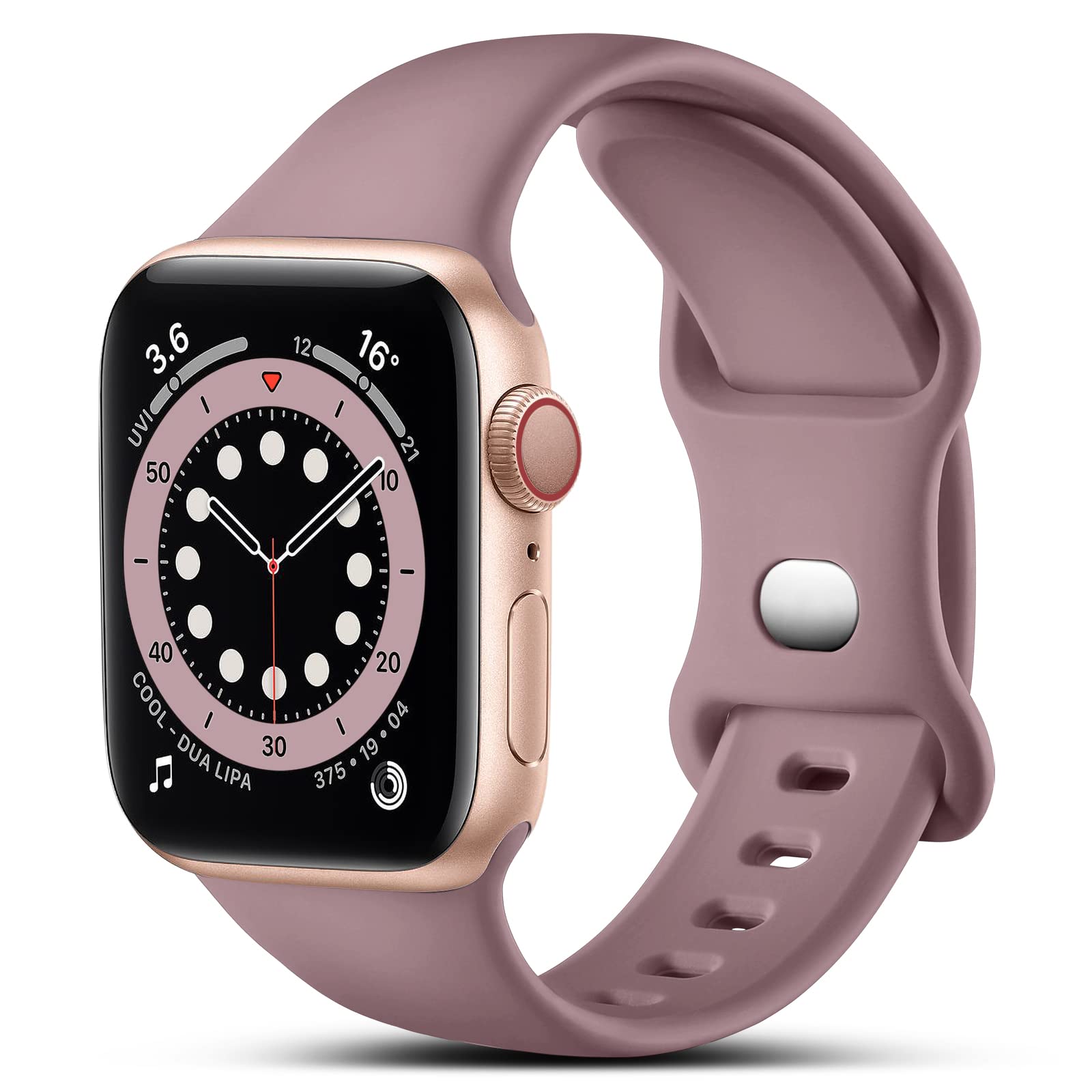 CeMiKa Compatible with Apple Watch Strap 44mm 42mm 45mm 49mm, Soft Silicone Sport Band Replacement Straps for iWatch Strap Series 11 10 9 8 7 6 5 4 3 2 1 SE SE3, Women Men, SmokeViolet — image 1