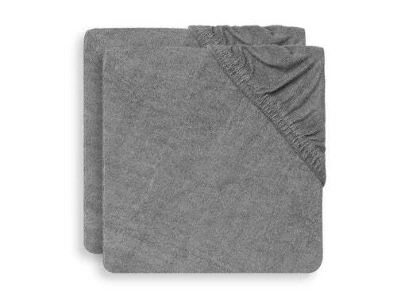 Jollein Changing Pad Cover Terry Cloth 50X70Cm Storm Gray - 2 Count