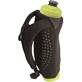 Amphipod Hydraform Ergo-Lite Handheld Water Bottle, BPA-Free Minimalist Insulated Hydration for Ultra-Running & Walking - Black/Green - 16 oz
