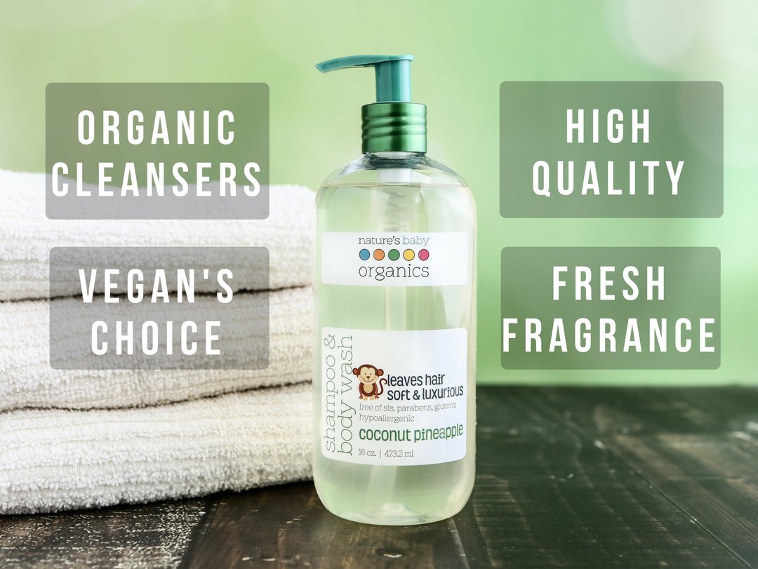 Nature's Baby Organics Shampoo & Body Wash, Coconut Pineapple, Cruelty