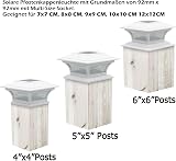 Siedinlar Solar Post Cap Lights 2 Pack Glass 4x4 5x5 6x6 IP44 Warm Cool White view 6