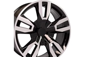 OE Wheels LLC 22 inch Rim Fits Chevy Tahoe RST Rally Wheel CV40 22x9 Mach'd Wheel Hollander 5821