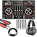Numark NVII | DJ Controller for Serato DJ with Intelligent Dual-Display Screens & Touch-Capacitive Knobs + ATH-M20x Headphones + Stereo Interconnect Cable + Mic Cable + Strapeez - Top Value Bundle!