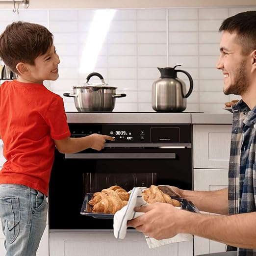 Horno empotrado con microondas y cocina de vapor (60cm, 3,3kW, 34 ...