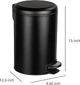 WENKO Leman Easy Close Pedal Bin 12 L Black view 4