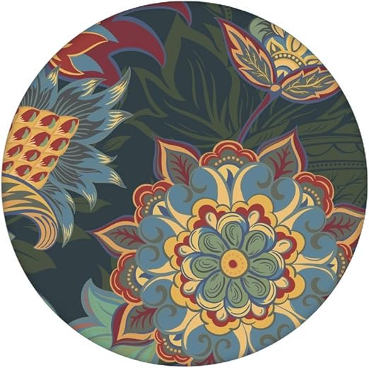 Gross Gemusterte Blaue Designer Tapete Classic Paisley Mit Dekorativem Blatt Muster Angepasst An Farrow And Ball