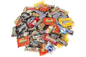 KLUB BULK Holiday Chocolate Classic MARS Candy Snack Bars 1.5 Lbs Snickers, Milky Way, Twix, Almond Joy, 100 Grand, York Peppermint Patties, Peanut Butter Cups, and Milk Chocolate and Peanut M&Ms-Individually Wrapped Mini Fun Size Candies Variety Bulk Mix (24 Oz)