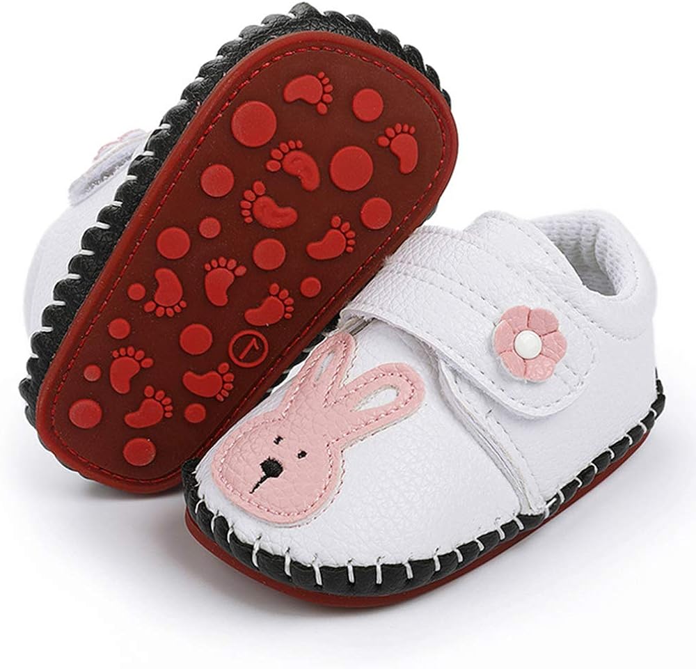 LAFEGEN Baby Boys Girls Walking Shoes Hard Bottom Non Slip PU Leather