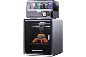 Anycubic Multicolor 3D Printer, Kobra S1 Combo Core XY Stable Structure with Sealed Printing High Precision 600mm/s Fast Speed Auto Calibration Ideal for Precision and Efficiency 9.8"x9.8"x9.8"