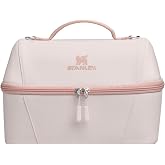 STANLEY Flowstate Duo Lunch Box, Rose Quartz | Insulated Lunch Bag | Spacious Main Compartment and Zippered Mesh Pocket | Sturdy Top Handle | Easy-Clean Interior