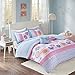 Comfort Spaces Happy Daisy Comforter Set - Vibrant Color and Addorable Print, Cozy Bedding with Matching Shams, Decorative Pillow, Butterfly and Floral Pink/Blue, Twin/Twin XL 3 Piece