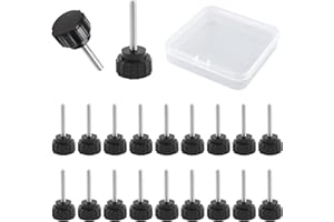 MOROBOR Knurled Thumbscrew Screw, 20 PCS M3 x 20mm Stainless Steel Threaded Knurled Thumbscrew Grip Knobs Thumb Screw for Machinery Latch with Storage Case