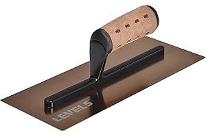 LEVEL5 12" x 4.75" 0.7 MM Flat Drywall Trowel | Triple-Hardened Stainless Steel, High-Impact Handle | Sheetrock Gyprock Wall-Board Plasterboard | 4-961