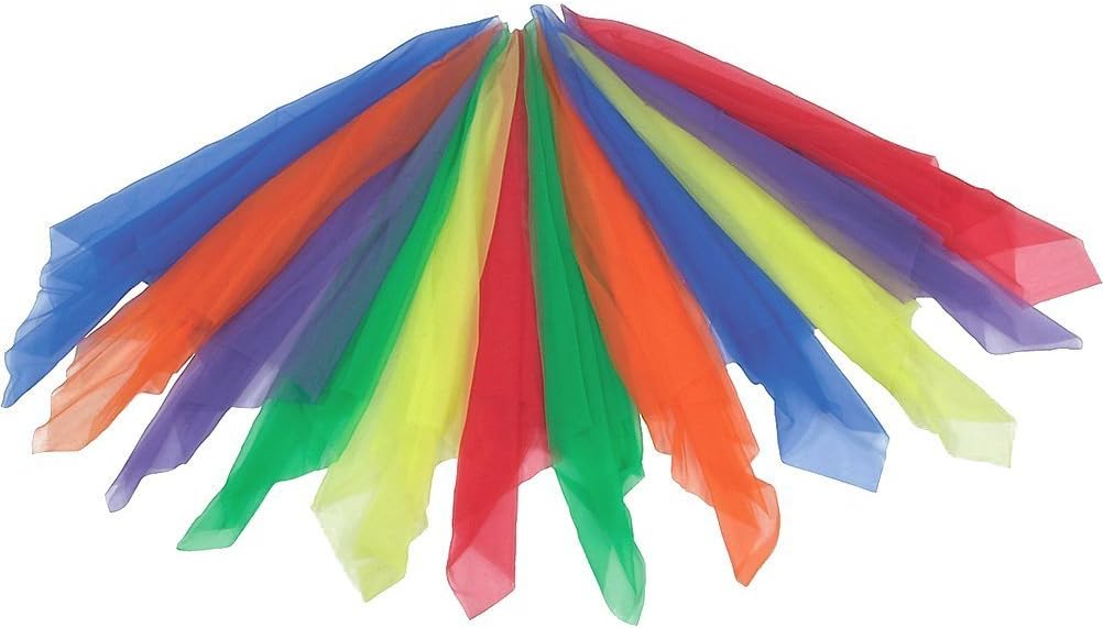 Rhythm Band Large Rhythm Scarves Multi-Color(Pack of 12): Toys & Games