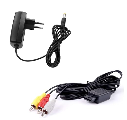 Super Nintendo AV Cinch Kabel + Netzteil,AC Adapter,Stromkabel,für SNES