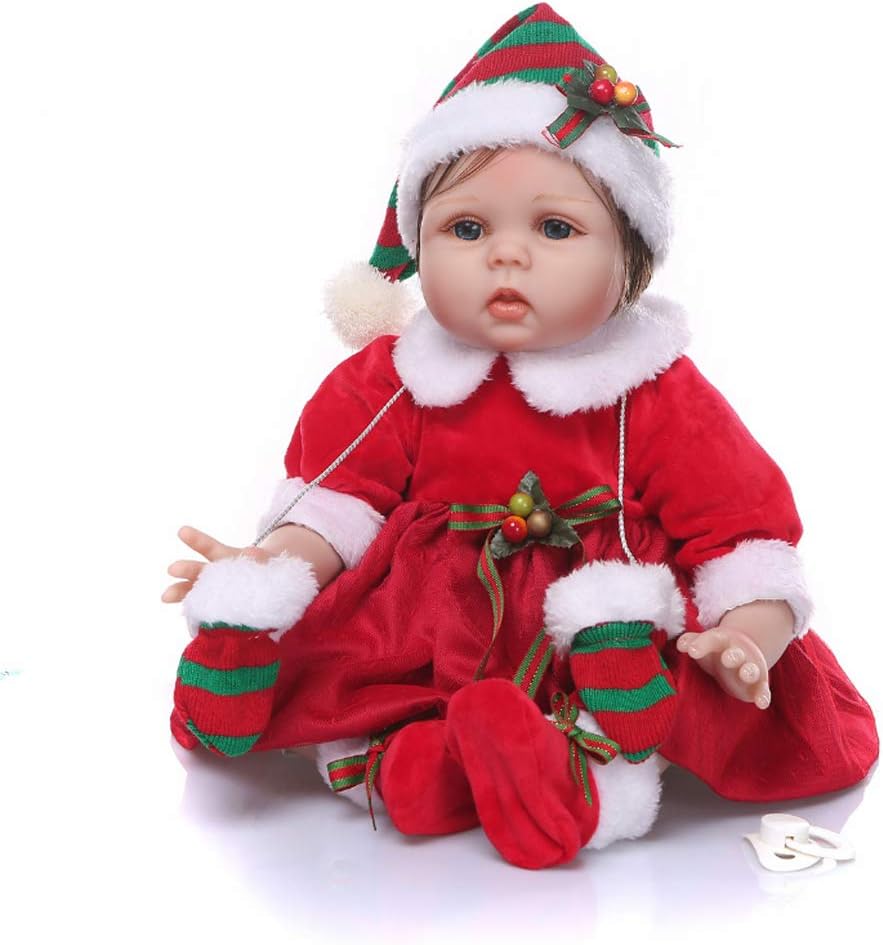 Prezzo JTYX DOLLS Realistici Reborn Bambole 55cm Regalo di Natale per Bambini in Vinile Morbido in Silicone Bambino di Playmate Vita Reale di Formazione Puntelli Neonato Bambino Giocattolo,Color1,55cm Offerte