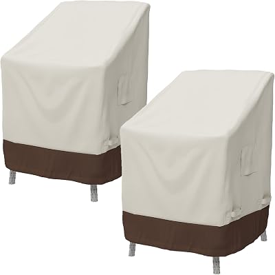 Brand: Amazon Basics Dining Arm Chair Outdoor Cover Set of 2 Beige Tan