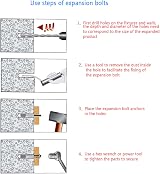 Lemiyoo 24 Assorted M6 M8 M10 Expanding Anchor Rawl Bolts Wall Concrete Brick view 4