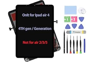 ARUISIFX 10.9" LCD Screen Replacement for iPad air 4 4th Generation A2316 A2072 A2324 A2325 2020 Display LCD Assembly and Glass Touch Digitizer Premium Repair Kit（Not for air 2/3/5）