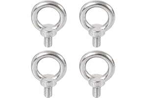 Qlvily 4 Packs 316 Stainless Steel 1/2" UNC Eye Bolt, Machinery Shoulder Eyebolts, Lifting Ring Threaded Eyebolt