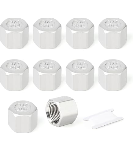 Yoebor 304 Stainless Steel Pipe Cap - 1-1/4" NPT Female, Class 3000, Forged Fitting (Single)