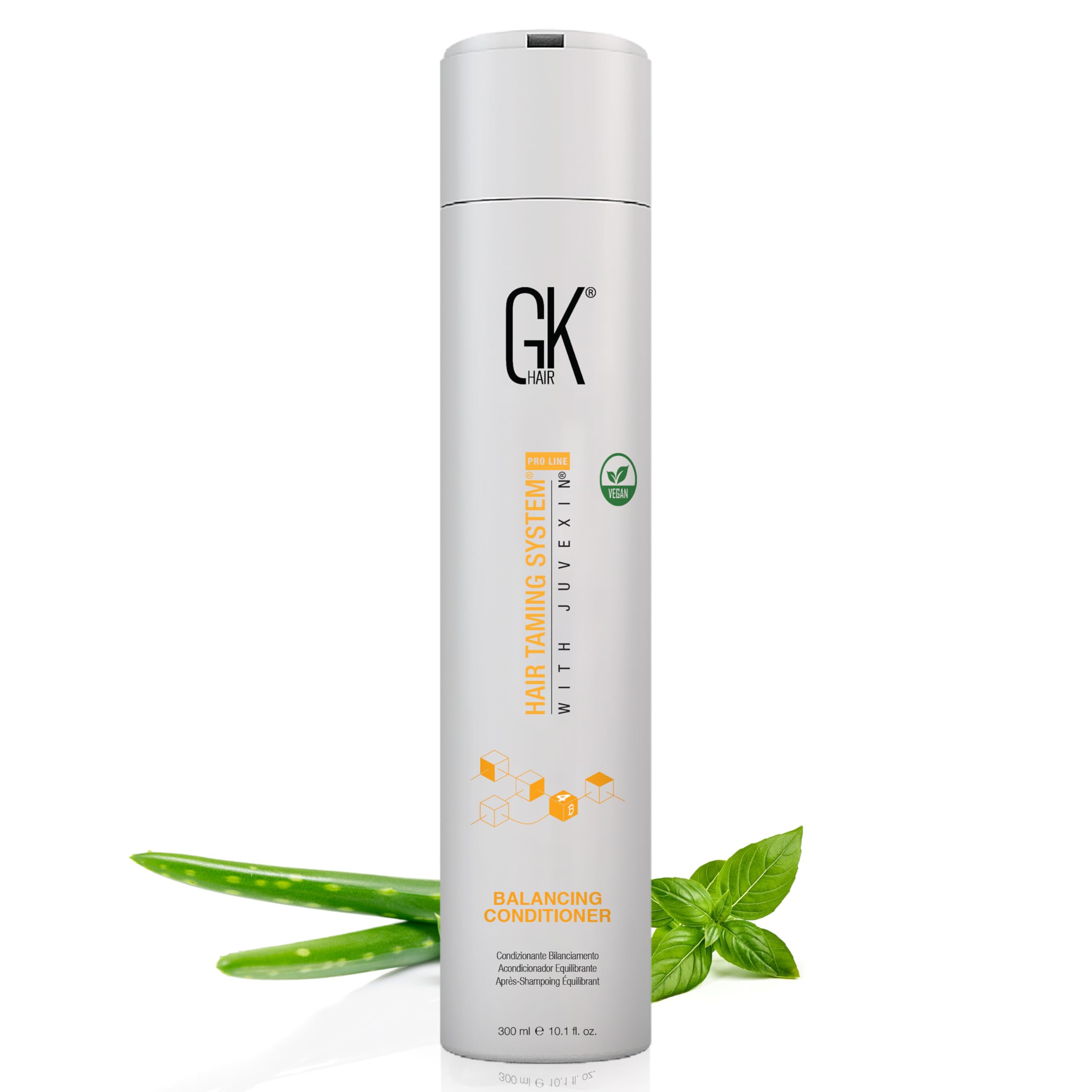 GK HAIR Global Keratin Balancing Hair Conditioner (300ml / 10.1 fl. oz.) For Dry Damaged and Frizzy Hairs | Extremely Moisturized and Nourished Your Hairs With Argan Oil - For All Hair Types.