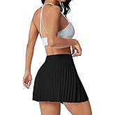 LALA BIRDS Women Pleated Tennis Skirt with Side Pocket,Women's High Waisted Athletic Golf Skorts Running Workout Casual