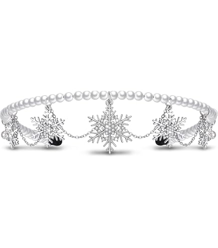 Amazon.com : CEALXHENY Snowflake Headband Holiday Christmas  display picture 1