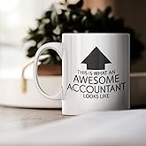 Funny Occupation Coffee Mug - This Is What An Awesome Accountant Looks Like - Inspirational Sarcasm Birthday Christmas Humor Gift Idea Novelty Tea Cup