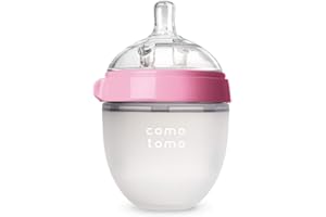 Comotomo Natural Feel Baby Bottle, Pink, 5 Oz
