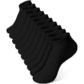 CHANCALCAL 10 Pairs Kids Socks for Boys Girls Ankle Athletic Low Cut Socks Half Cushioned Crew Cotton No Show Running Sock