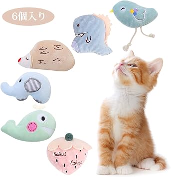 Amazon Lattcure 猫 おもちゃ ネズミ 猫噛みおもちゃ キャットニップ ペット 噛むおもちゃ ネコ 遊び 猫用知育玩具 運動不足 ストレス解消 6個入り Lattcure ペット用品 通販