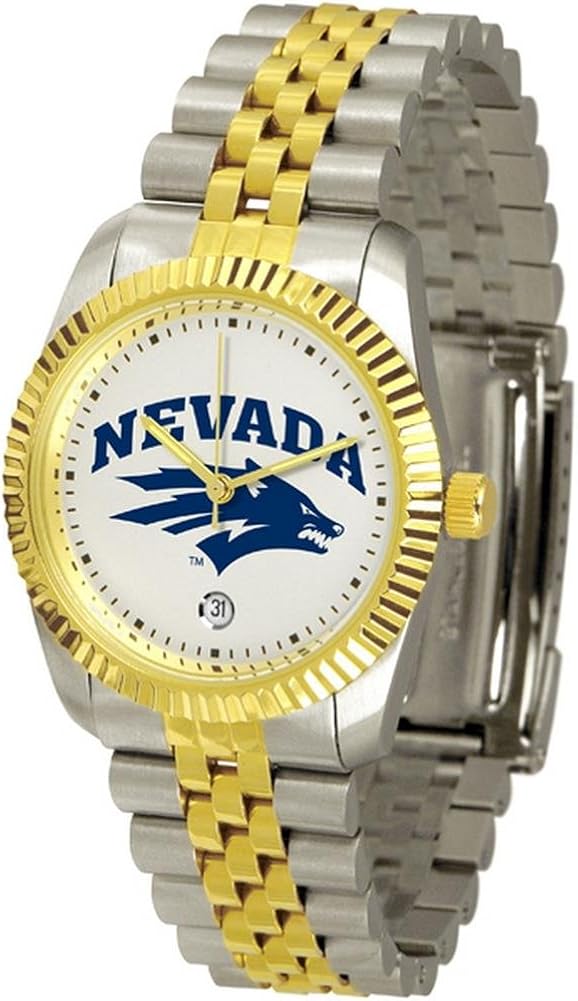 University of Nevada Reno Men's Two Tone Gold Dress Watch Watches