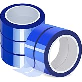5 Rolls Heat Resistant Tape 20mm &times; 30m (98ft) Transfer Tape for Heat Press | High Temperature Resistant Transfer Tape for Sublimation Printer Electronic Soldering, No Residue