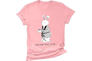 TYUHAW T-Shirt for Women Crewneck Easter PrintingDailyLoose Blouses Tops Tee Shirt Women