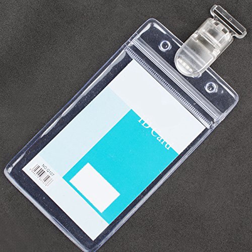 image for DYZD Plastic Suspender Clip Badge Clip Clear ID Holder Clips with Grip