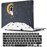 Case Compatible with MacBook Air 13 inch 2020 2019 2018 Models: A2337 M1/ A2179/ A1932 with Touch ID, Plastic Hard Shell Case & Keyboard Cover Skin for Mac Air 13 Retina - Astronaut