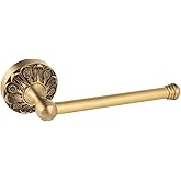 Lucyound Antique Brass Toilet Paper Holder, Bathroom Tissue Roll Holder Wall Mount, Vintage Gold Decorative Bathroom Accessor