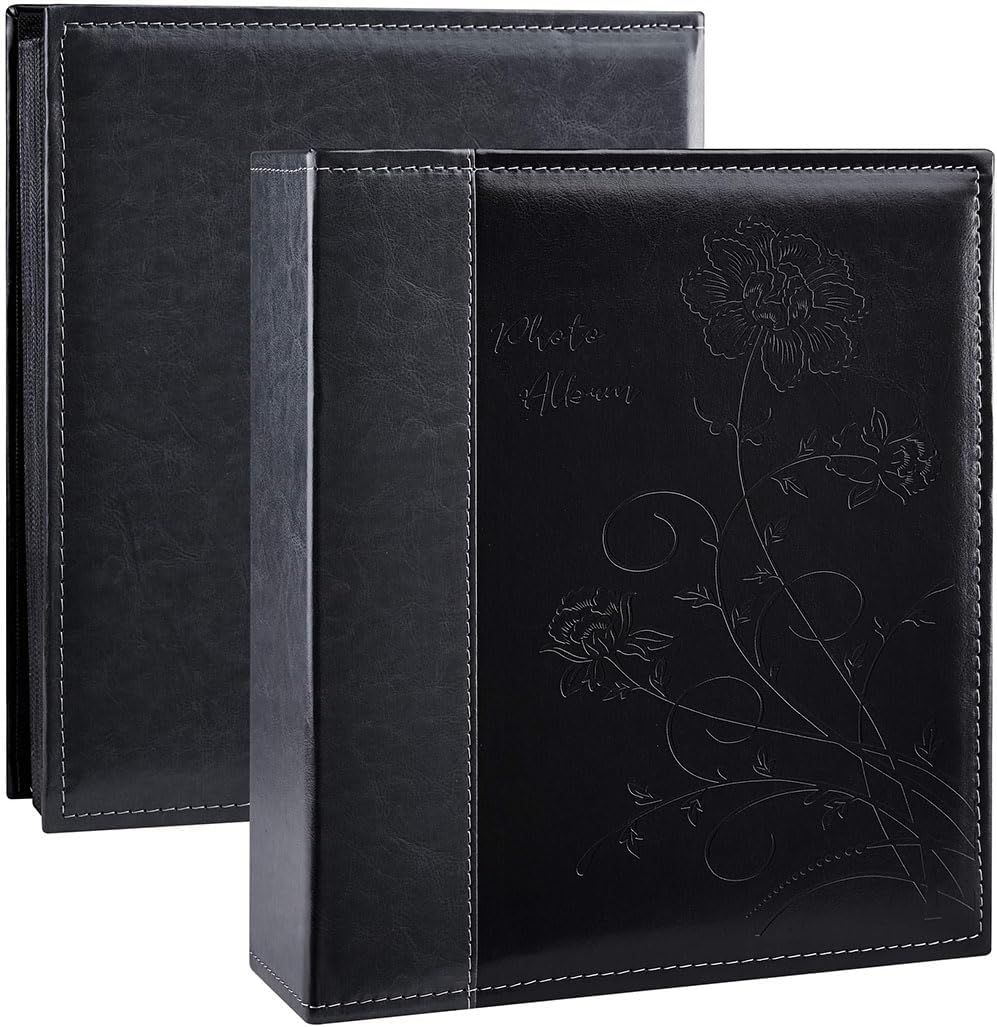 Miaikoe Photo Album 400 Vertical 10x15cm Leather Cover 6x4 50 Sheets