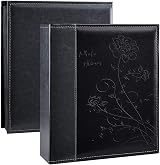 Miaikoe Photo Album 400 Vertical 10x15cm Leather Cover 6x4 50 Sheets