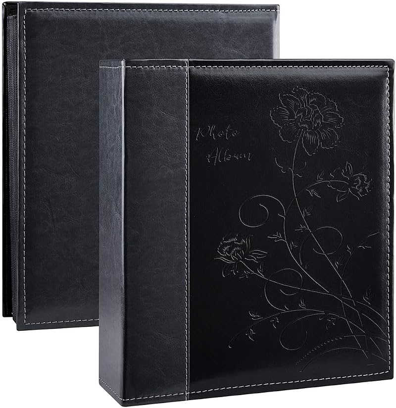 Miaikoe Photo Album 400 Vertical 10x15cm Leather Cover 6x4 50 Sheets
