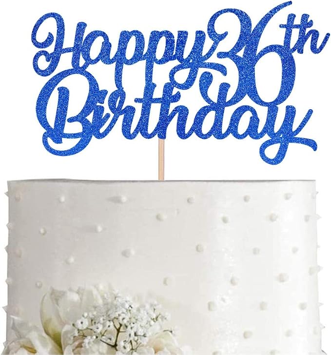 36th Happy Birthday Cake Topper – Geburtstagskuchen-Deko Zum Stecken (Zahl 36)