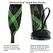 Reaction Tackle Fishing Rod Socks - Fishing Pole Sleeves and Covers for Baitcasting Rods, Spinning Rods Black/Green (Point-Cast-5)