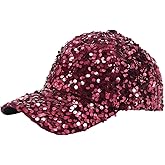 Sequin Baseball Cap for Women Girls Trucker Hat Sun Hat Golf Visor Hat Sparkly Bling 80s Party Hat for Hip Top Beach Travel